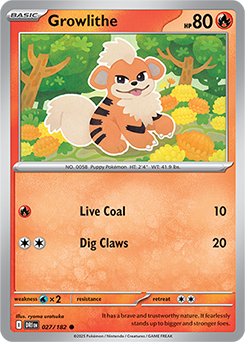 Growlithe SV10: Destined Rivals 027/182